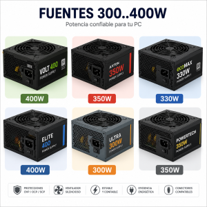 Fuentes 300..400W