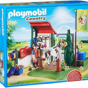 Playmobil set limpieza caballos