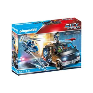 Playmobil ciudad helicoptero policia persecucion del