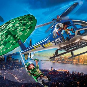 Playmobil ciudad helicoptero policia persecucion en