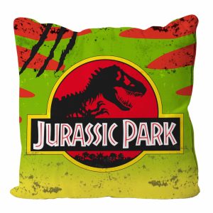 Cojin cuadrado logo coche jurassic park