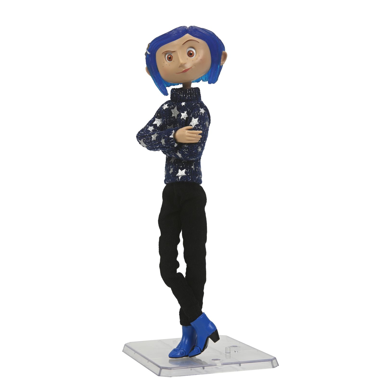 Figura neca coraline con jersey estrellas