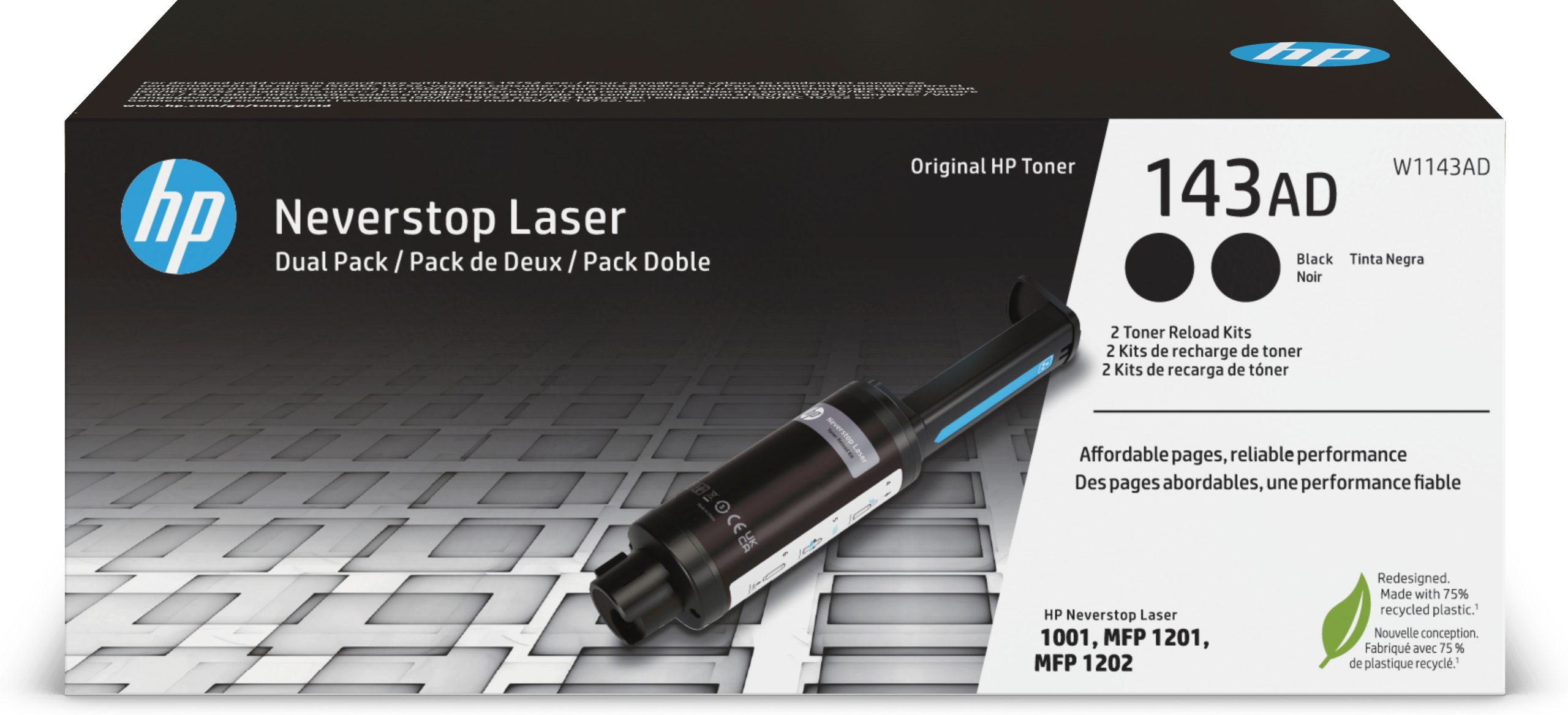 Kit recarga toner original hp neverstop