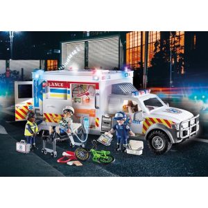 Playmobil vehiculo rescate: us ambulance