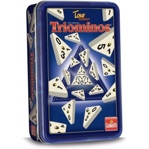 Juego mesa triominos caja metalica pegi
