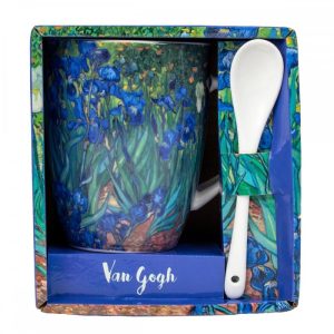 Taza con cuchara enesco los lirios