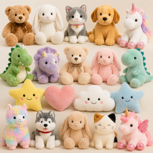 Peluches y cojines